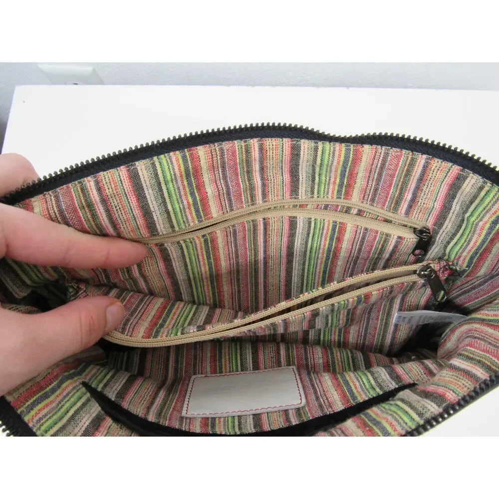 Savanna Jane Black Suede Embroidered Wristlet Clutch Bag Cactus Western